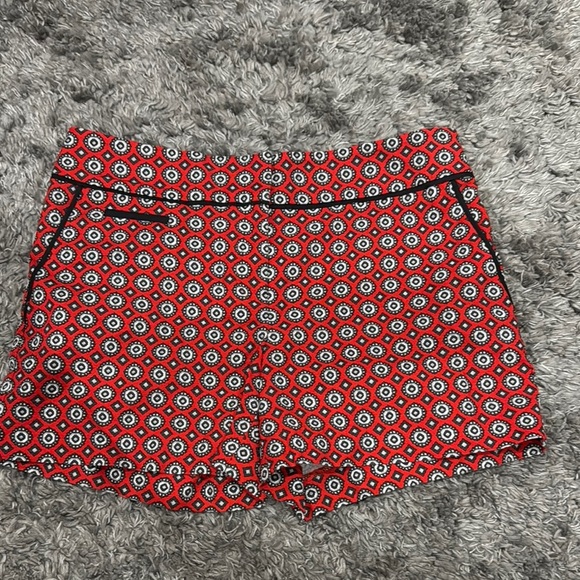 LOFT Red and Blue Shorts size 4 womens bottoms casual dressy business designer - Picture 2 of 7